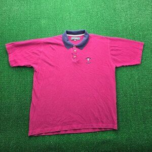 The Old Course St.Andrews Polo Shirt Mens Large Red Vintage Golf Preppy‎ Casual
